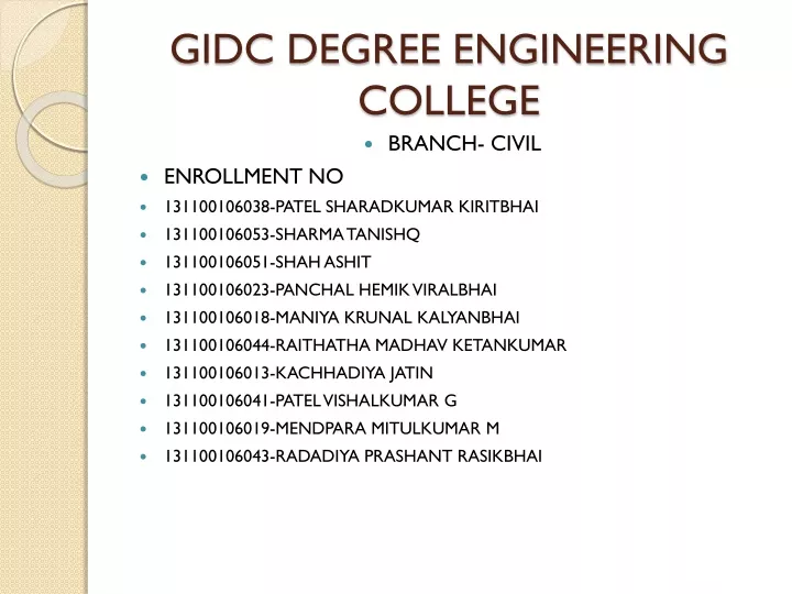 gidc degree engineering college