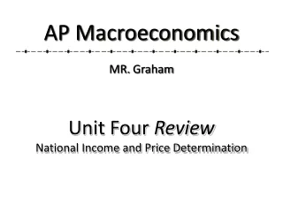 Unit Four  Review National Income and Price Determination