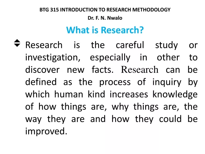 btg 315 introduction to research methodology