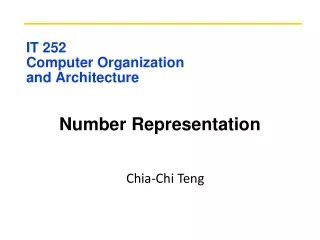 IT 252 Computer Organization and Architecture