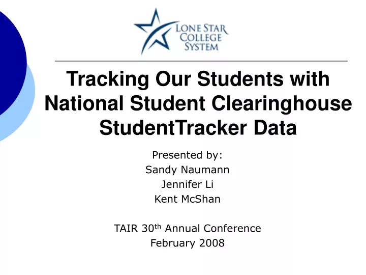 tracking our students with national student
