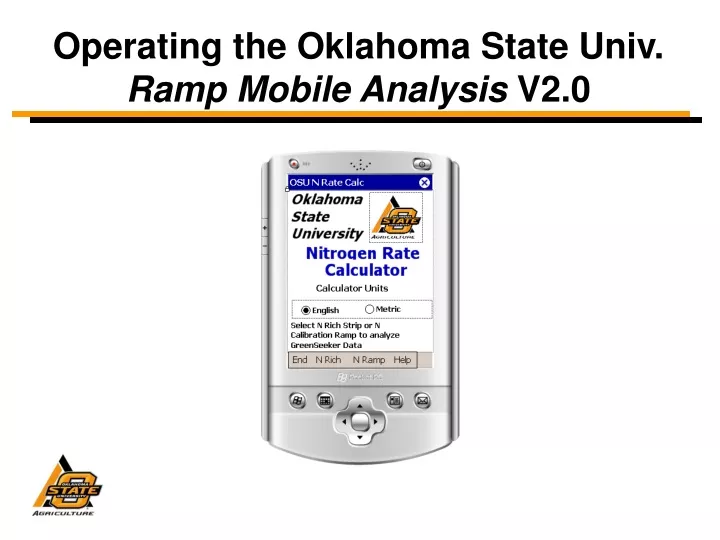 operating the oklahoma state univ ramp mobile analysis v2 0