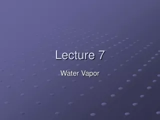 Lecture 7