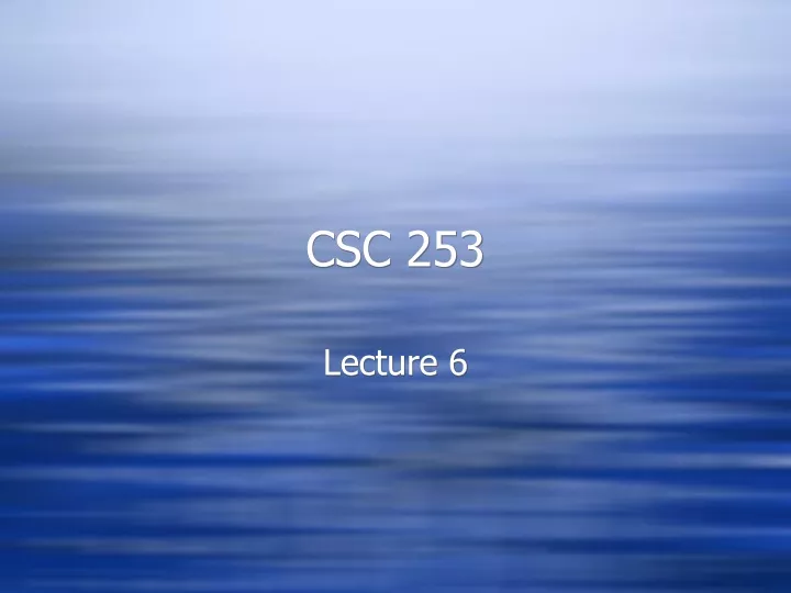csc 253