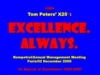 Slides at … tompeters
