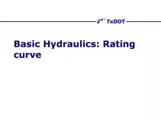 Basic Hydraulics: Rating curve