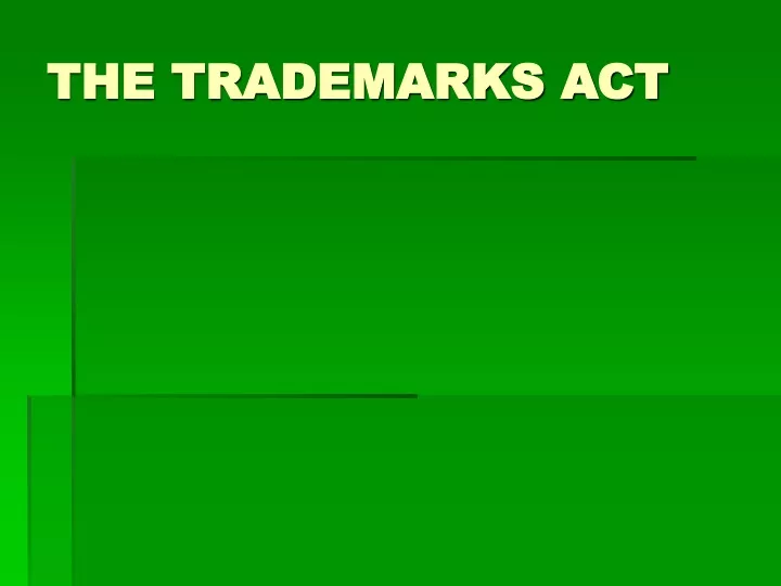 the trademarks act