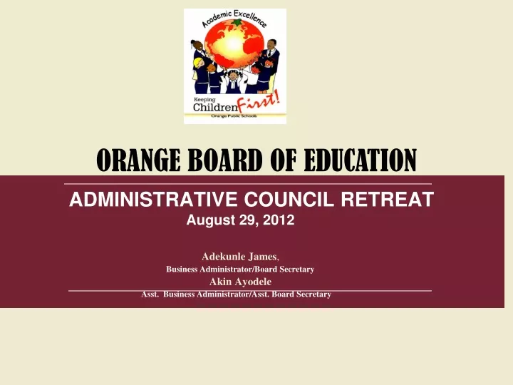 administrative council retreat august 29 2012