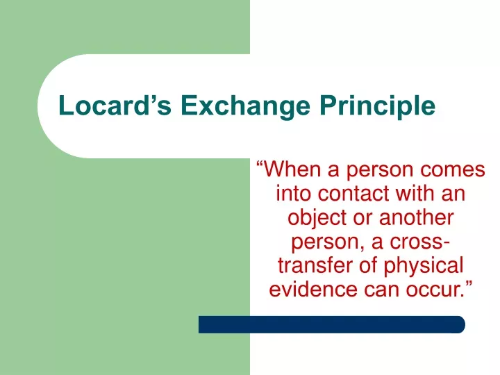 locard s exchange principle