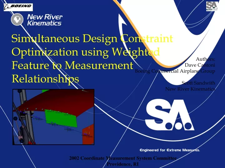 simultaneous design constraint optimization using weighted feature to measurement relationships