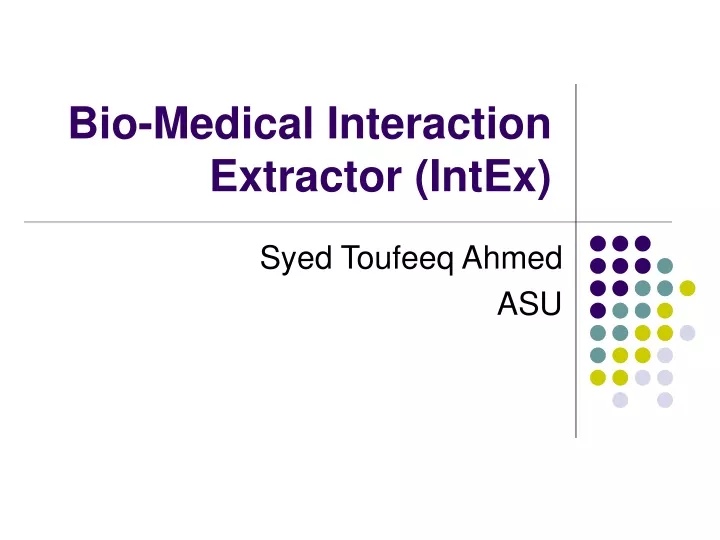 bio medical interaction extractor intex