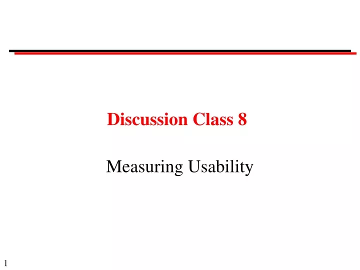 discussion class 8