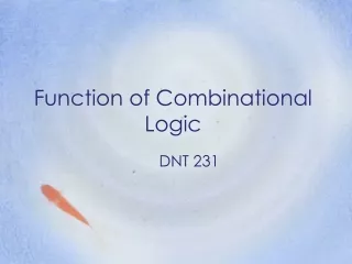 Function of Combinational Logic