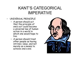 KANT’S CATEGORICAL IMPERATIVE