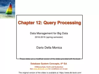 Chapter 12: Query Processing