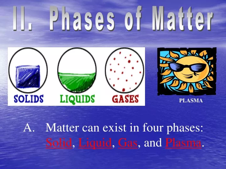 ii phases of matter