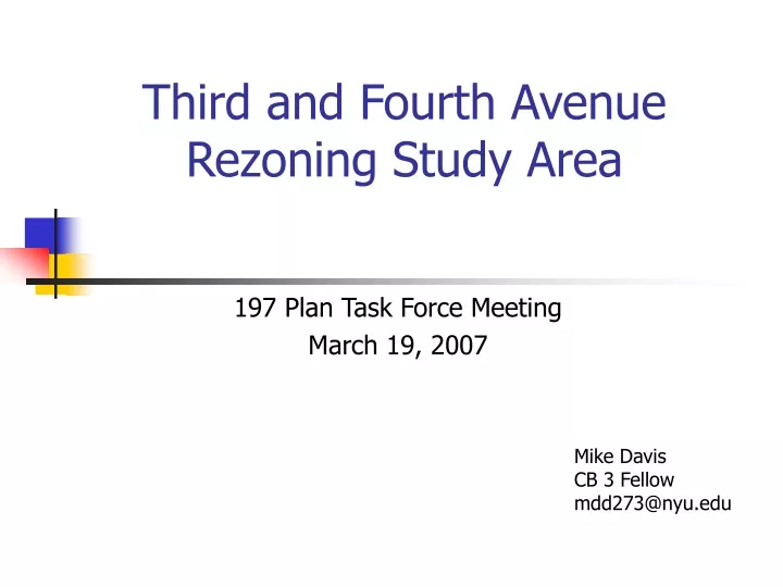 third and fourth avenue rezoning study area