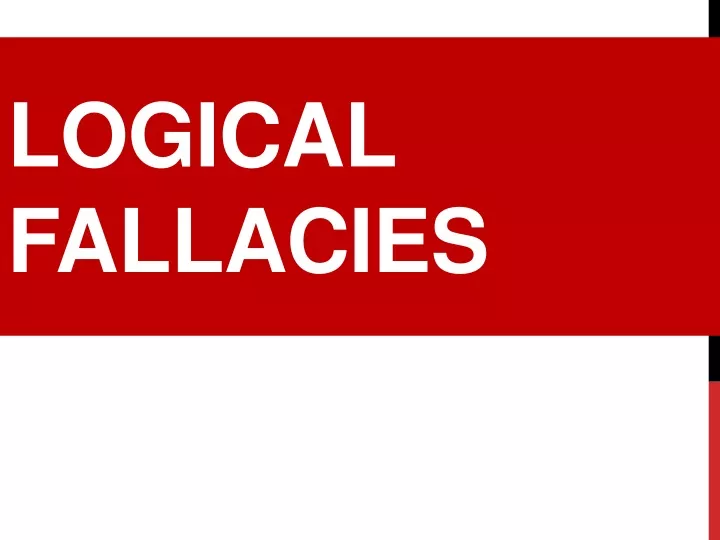 logical fallacies