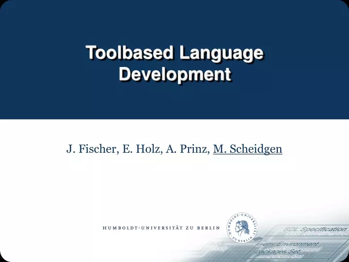 toolbased language development