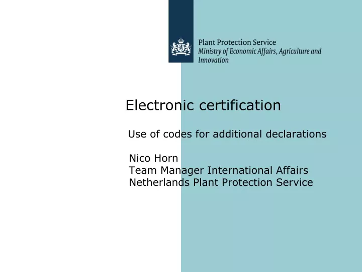 electronic certification