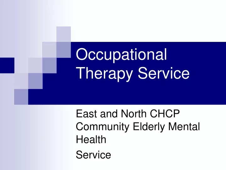 occupational therapy service