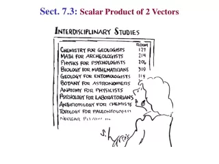 Sect. 7.3:  Scalar Product of 2 Vectors