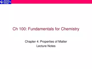 Ch 100: Fundamentals for Chemistry
