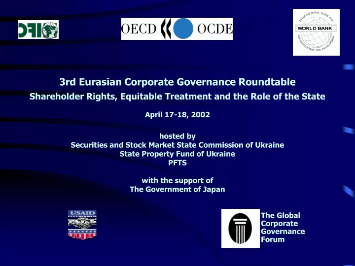 3rd eurasian corporate governance roundtable