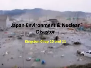 Japan Environment &amp; Nuclear Disastor