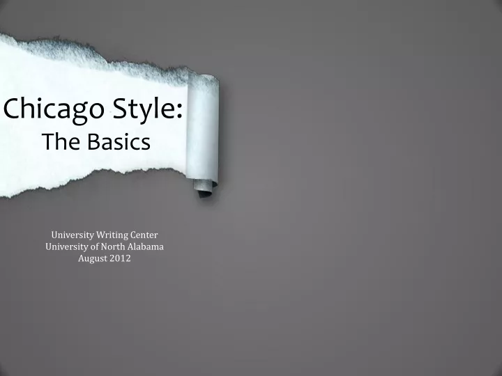 chicago style the basics