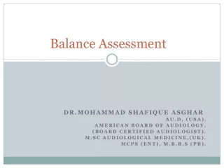 Balance Assessment