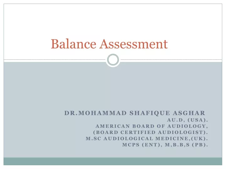 balance assessment