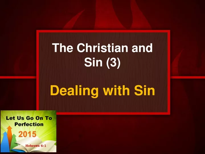 dealing with sin