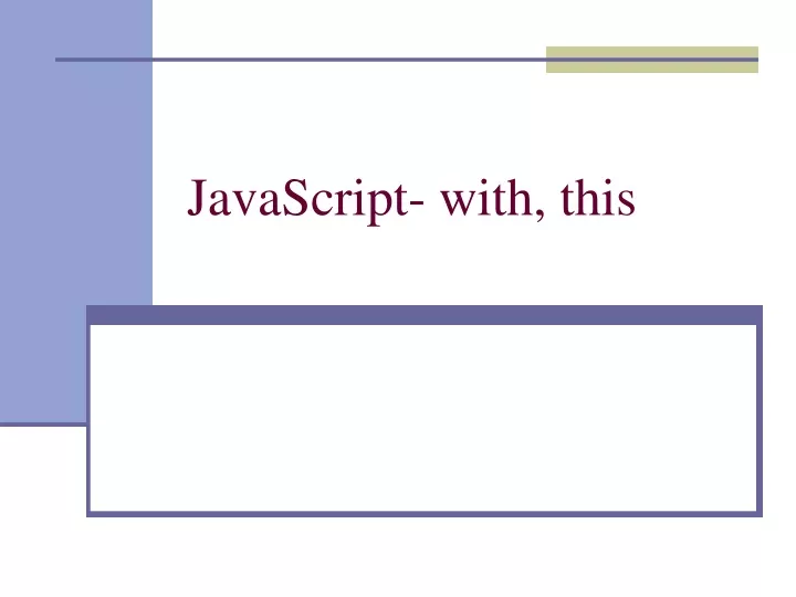 javascript with this