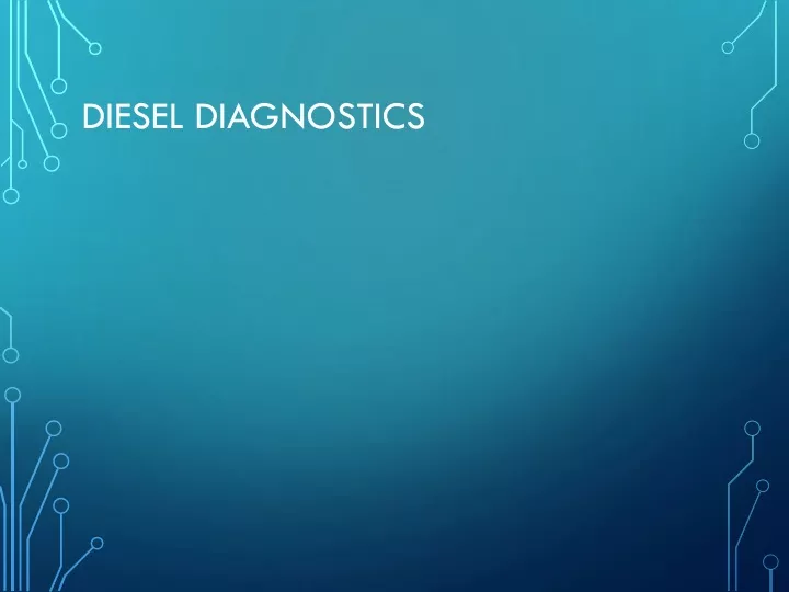 diesel diagnostics