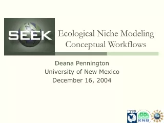Ecological Niche Modeling Conceptual Workflows