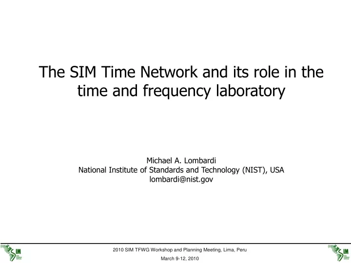 the sim time network and its role in the time