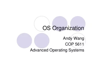 OS Organization