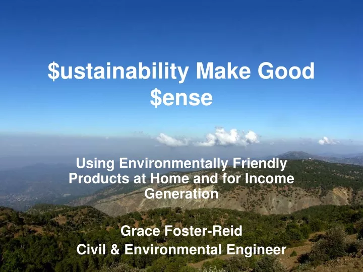 ustainability make good ense