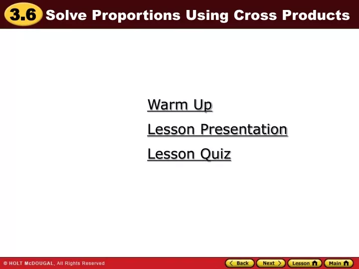 solve proportions using cross products