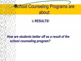 School Counseling Programs are about: