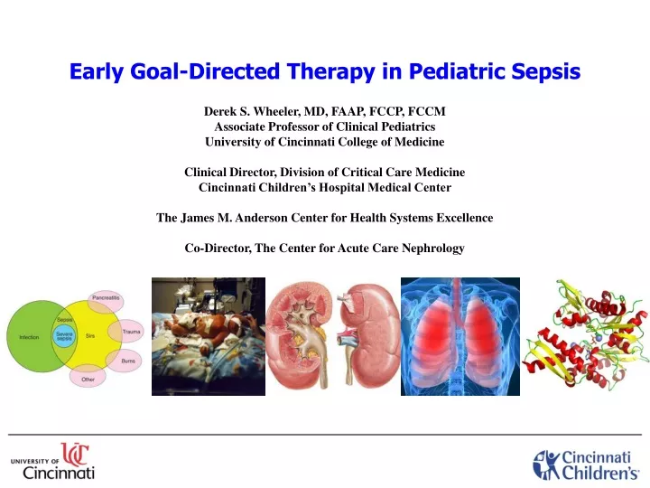 early goal directed therapy in pediatric sepsis