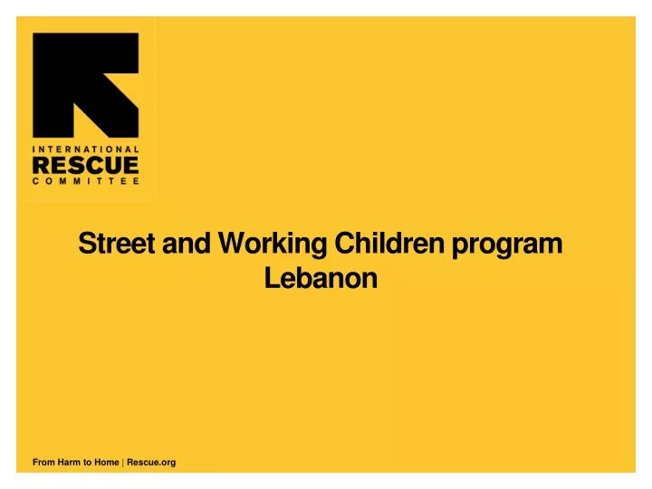 street and working children program lebanon