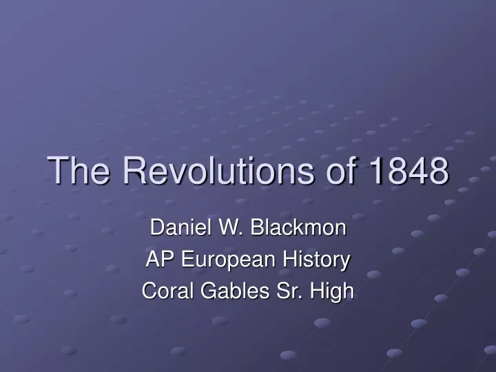the revolutions of 1848