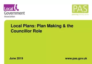 Local Plans: Plan Making &amp; the Councillor Role