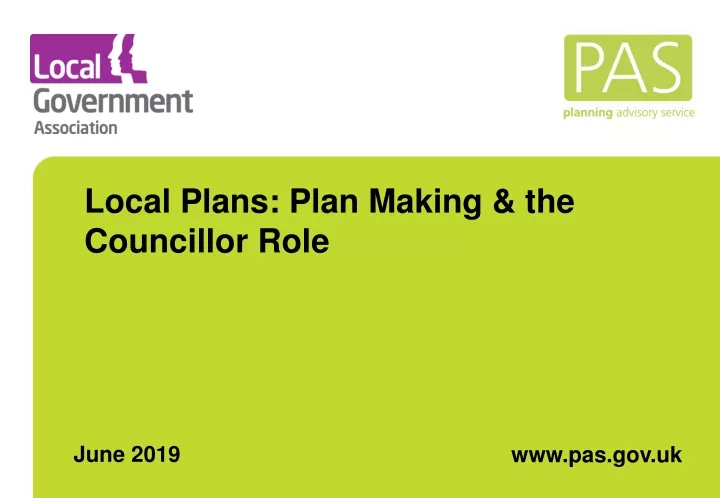 local plans plan making the councillor role