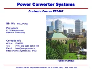 Power Converter Systems  Graduate Course EE8407