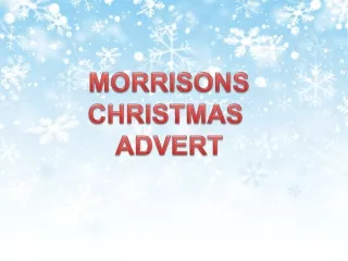 MORRISONS CHRISTMAS  ADVERT