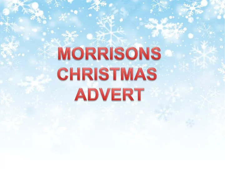 morrisons christmas advert