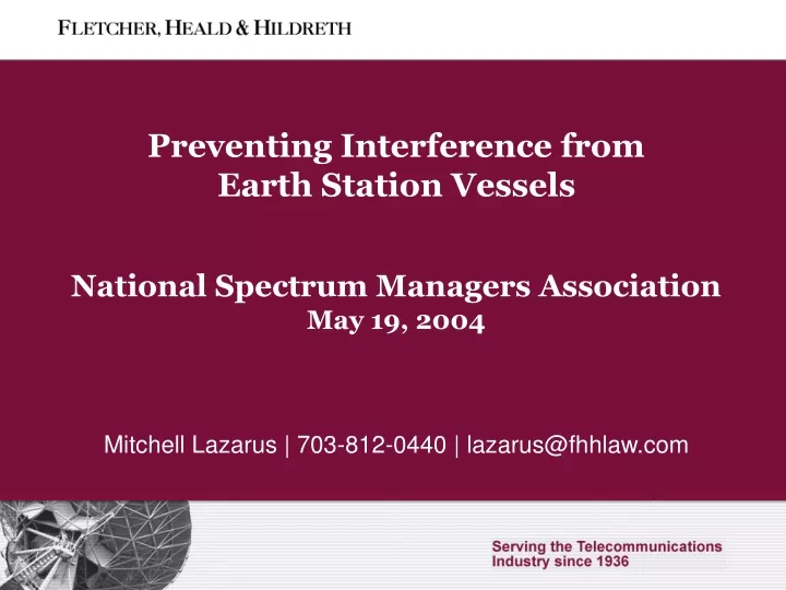 preventing interference from earth station